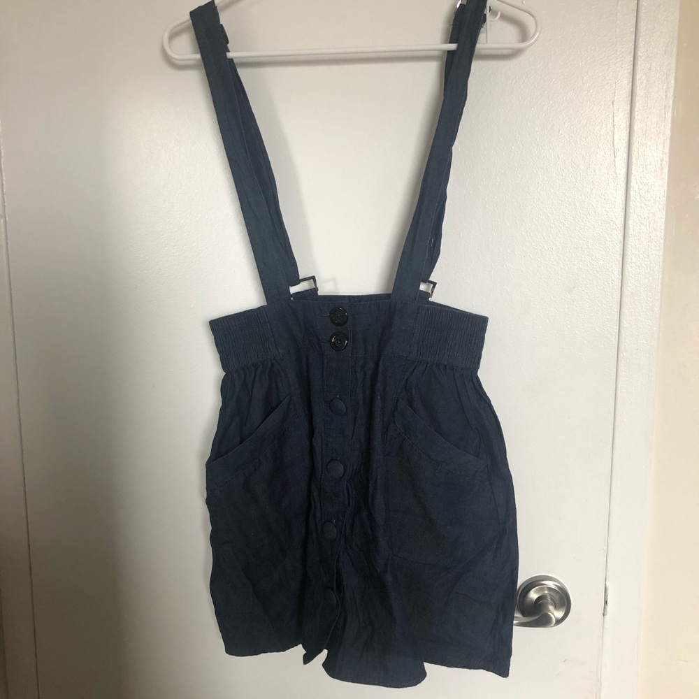 Denim Skirt Overalls